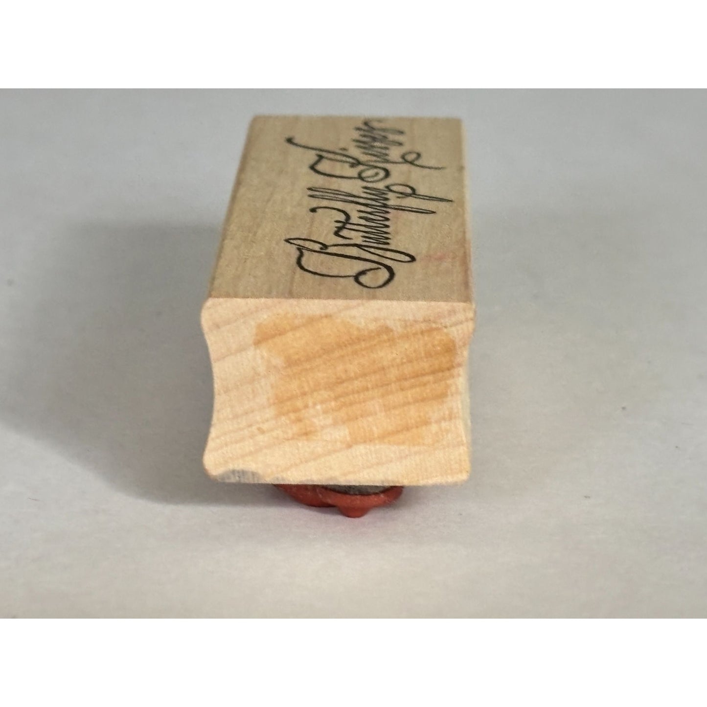 Serendipity Rubber Stamp Butterfly Kisses Fancy Script Sentiment Cardmaking Word