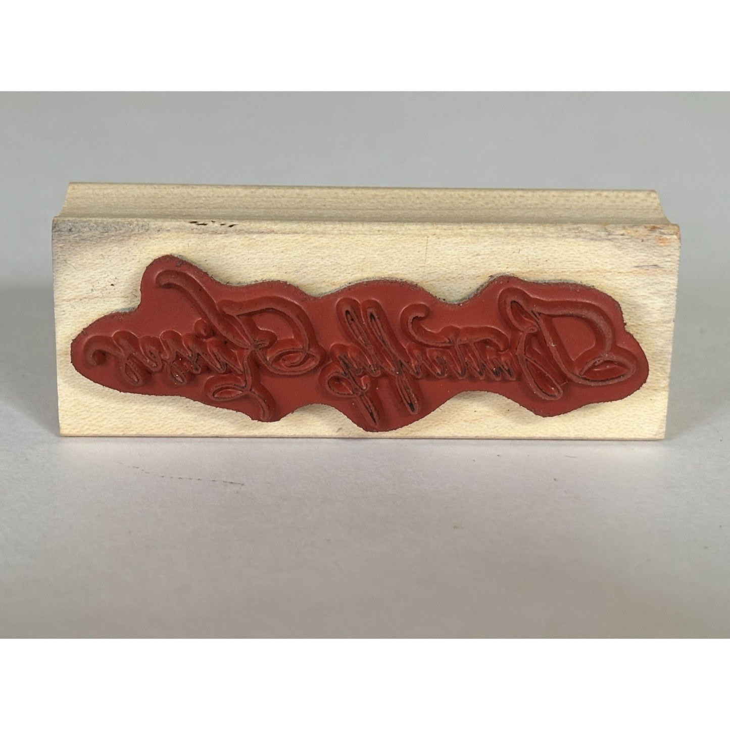Serendipity Rubber Stamp Butterfly Kisses Fancy Script Sentiment Cardmaking Word