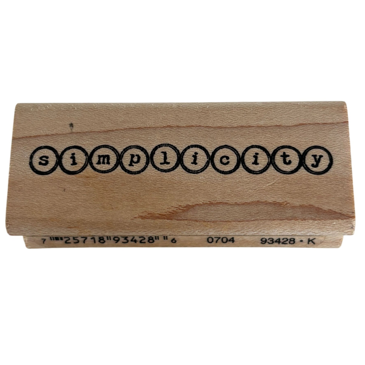 Inkadinkado Rubber Stamp Simplicity Word Minimalist Scrapbooking Cardmaking Typography Craft Dawn Houser