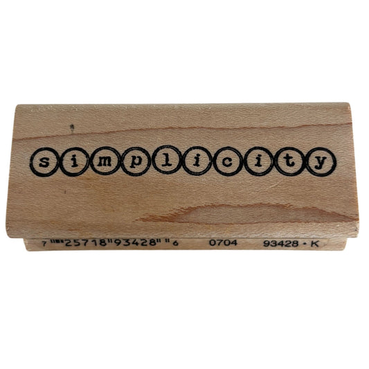 Inkadinkado Rubber Stamp Simplicity Word Minimalist Scrapbooking Cardmaking Typography Craft Dawn Houser