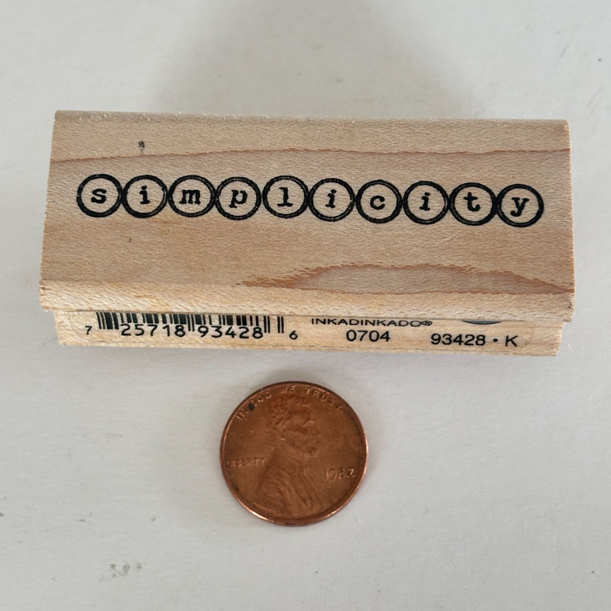 Inkadinkado Rubber Stamp Simplicity Word Minimalist Scrapbooking Cardmaking Typography Craft Dawn Houser