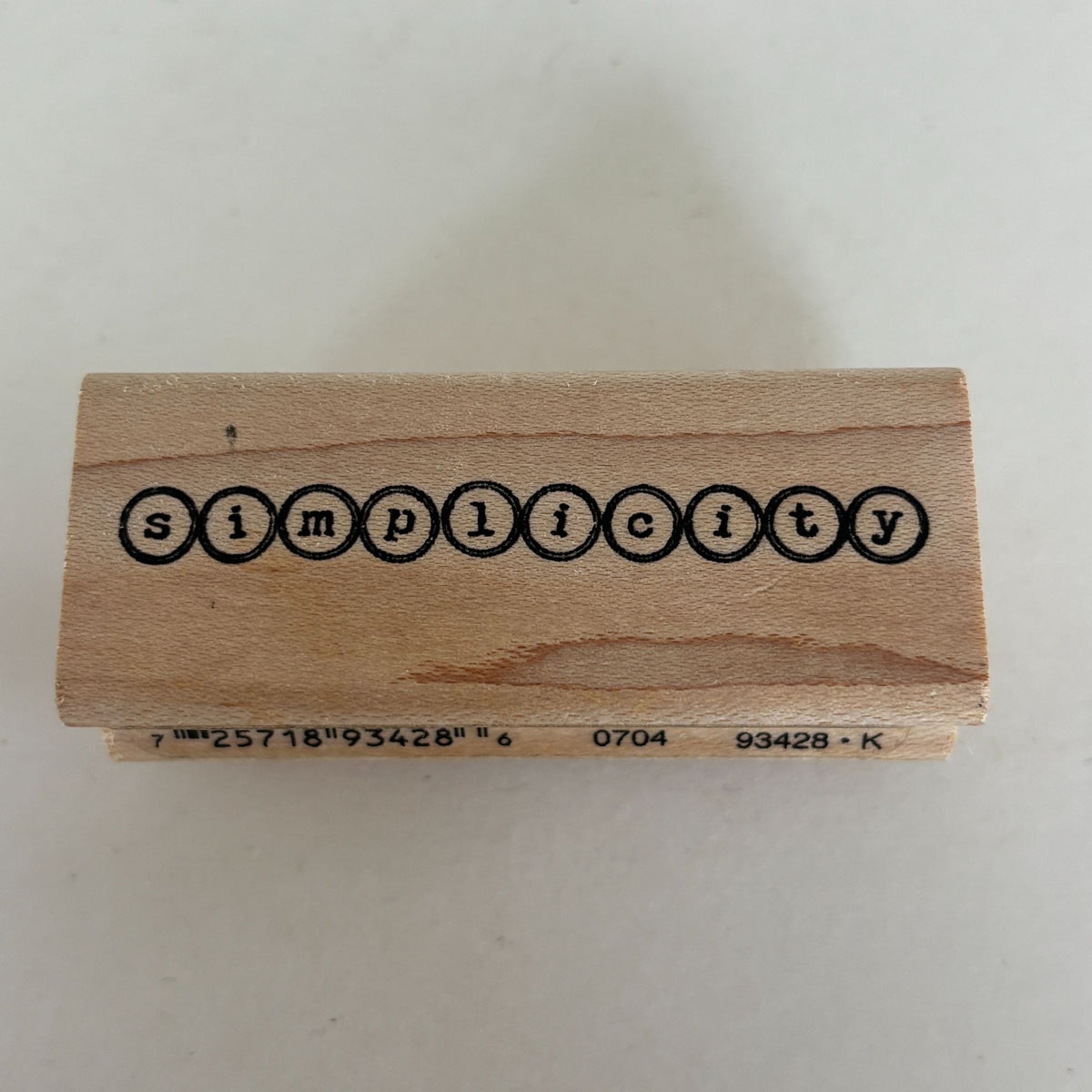 Inkadinkado Rubber Stamp Simplicity Word Minimalist Scrapbooking Cardmaking Typography Craft Dawn Houser