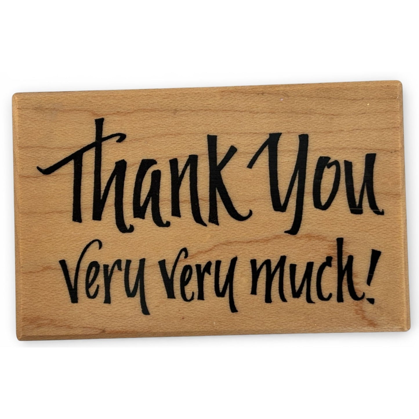 PSX Rubber Stamp Thank You Very Much Sentiment Card Making Words Wood Mounted