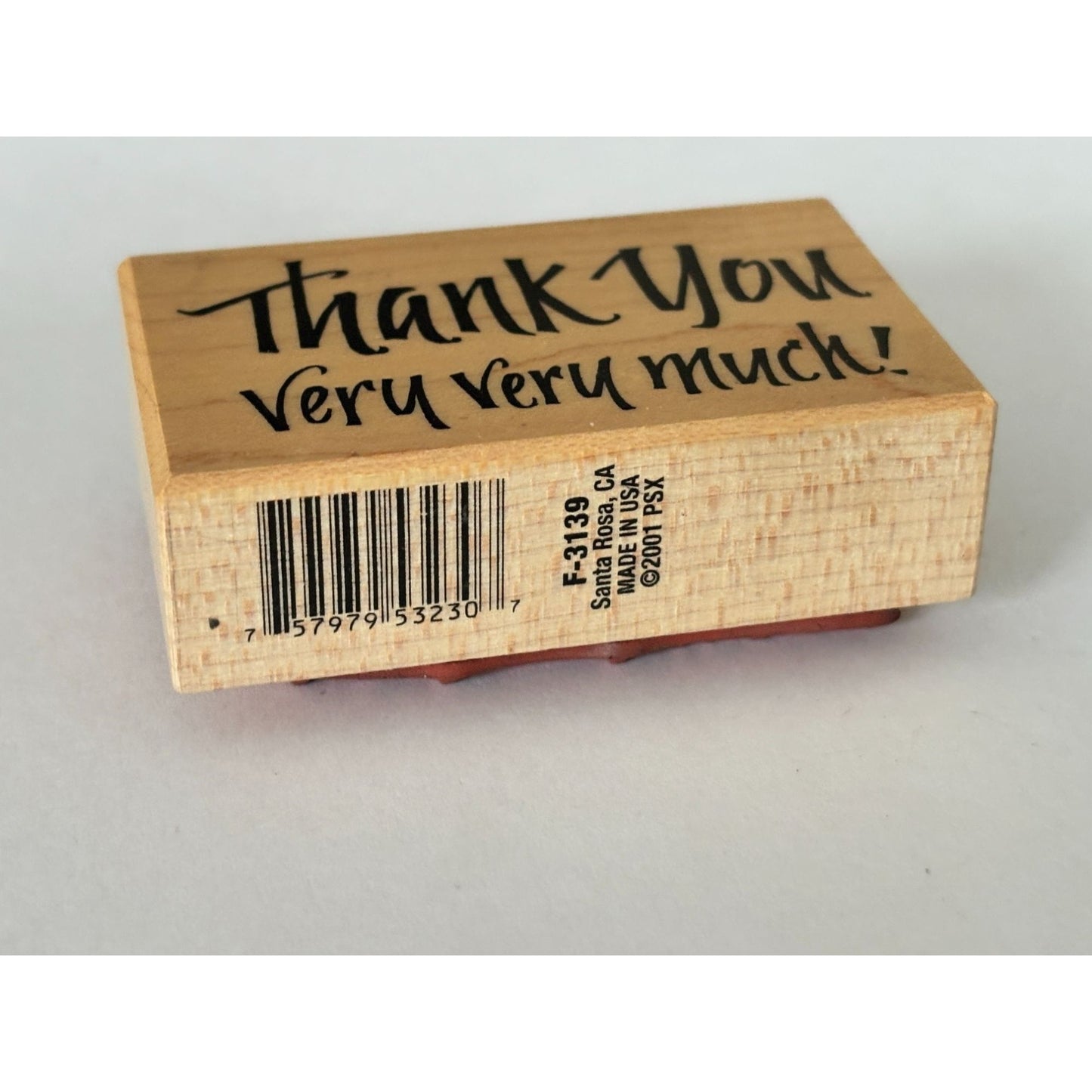 PSX Rubber Stamp Thank You Very Much Sentiment Card Making Words Wood Mounted