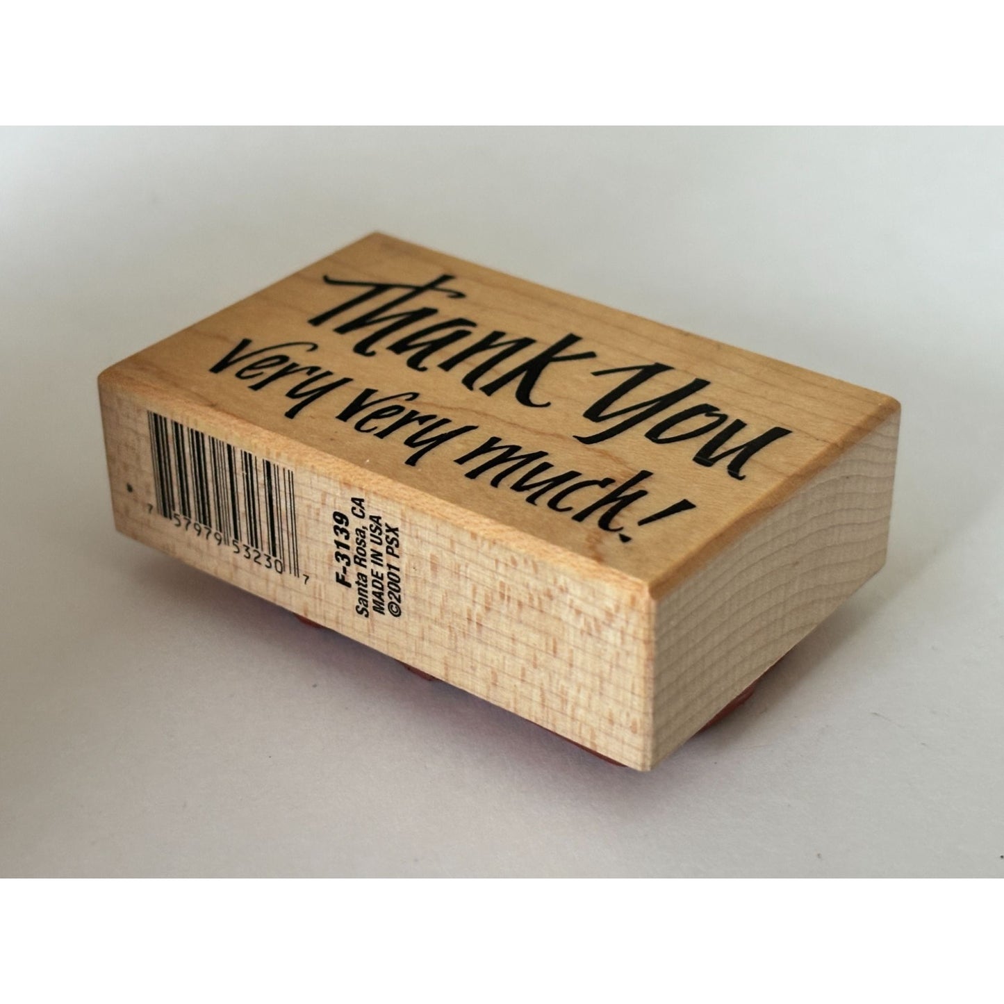 PSX Rubber Stamp Thank You Very Much Sentiment Card Making Words Wood Mounted