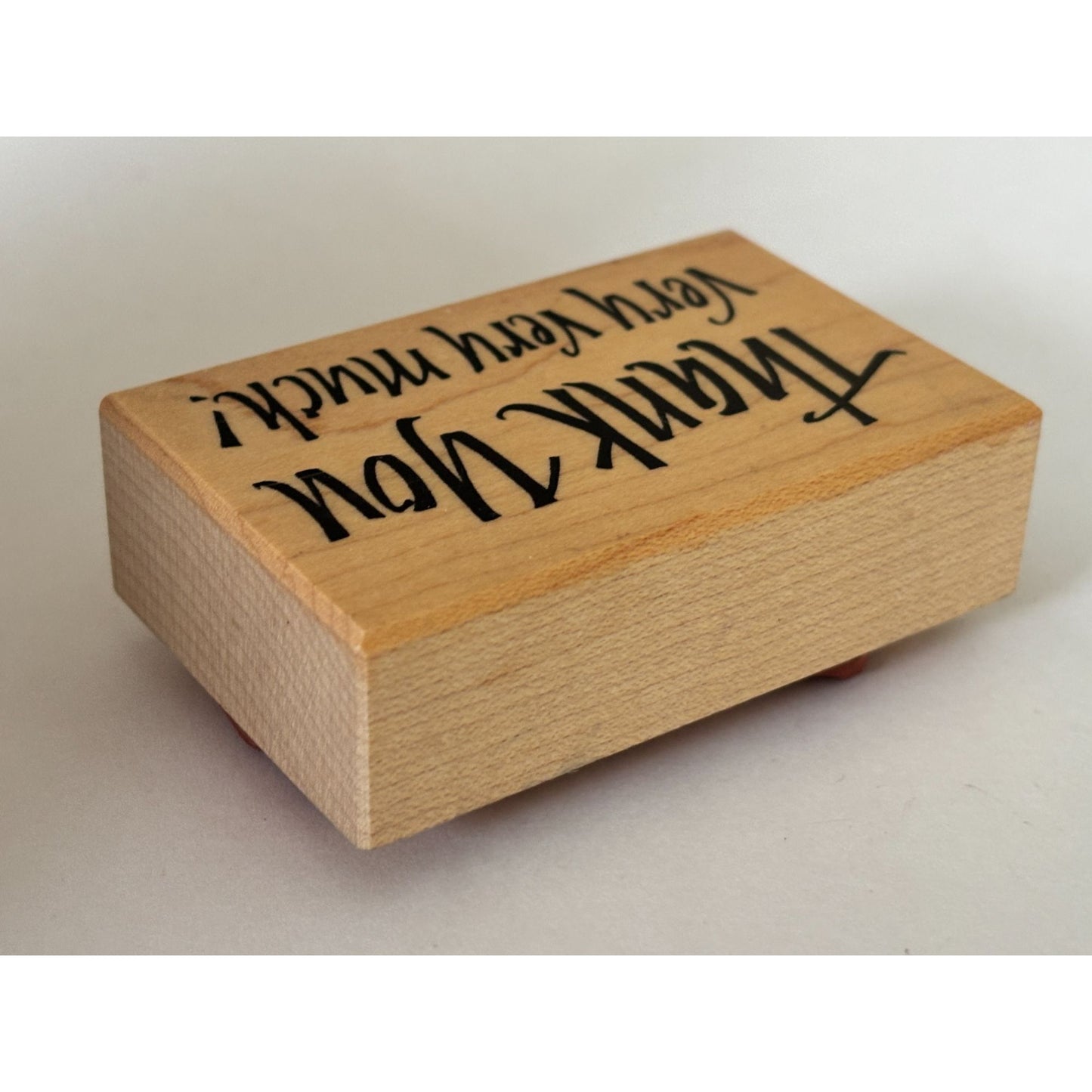 PSX Rubber Stamp Thank You Very Much Sentiment Card Making Words Wood Mounted