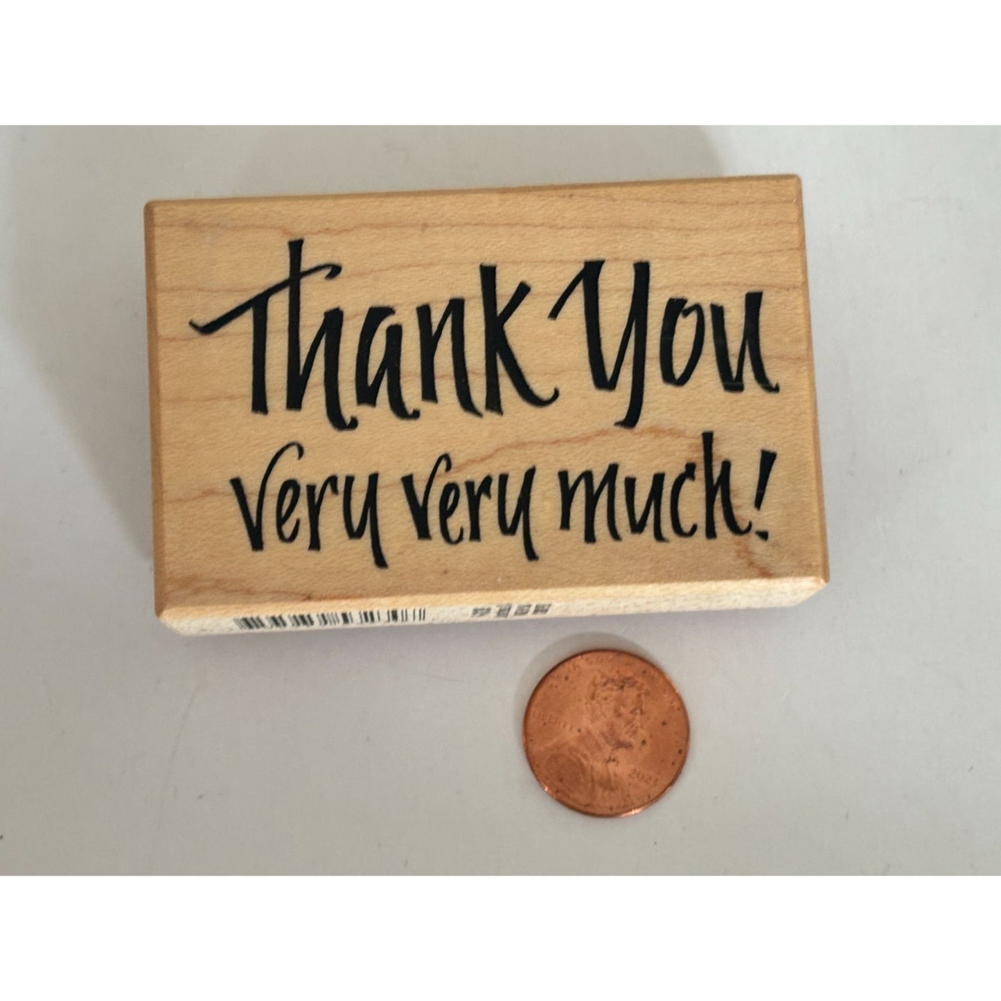 PSX Rubber Stamp Thank You Very Much Sentiment Card Making Words Wood Mounted