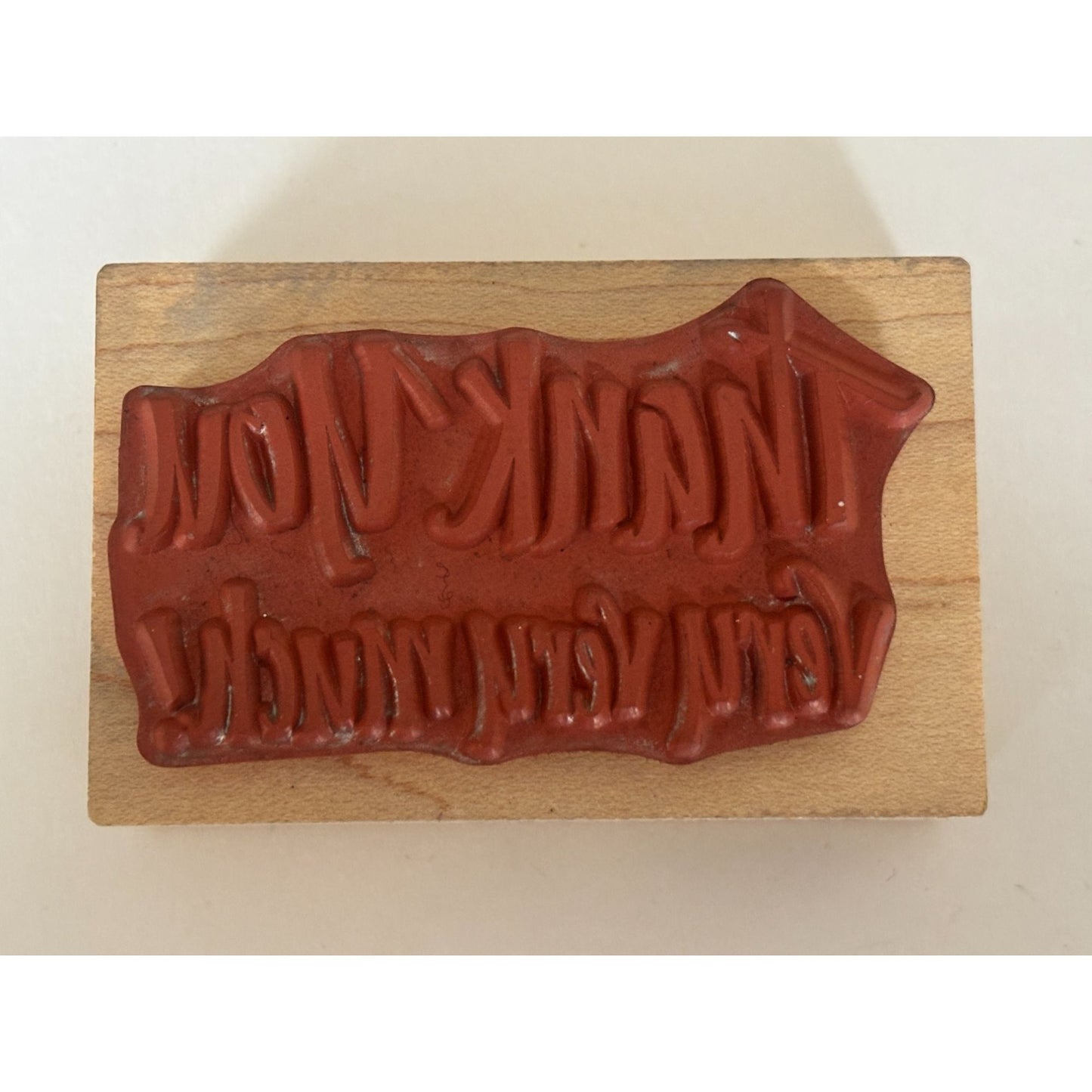 PSX Rubber Stamp Thank You Very Much Sentiment Card Making Words Wood Mounted