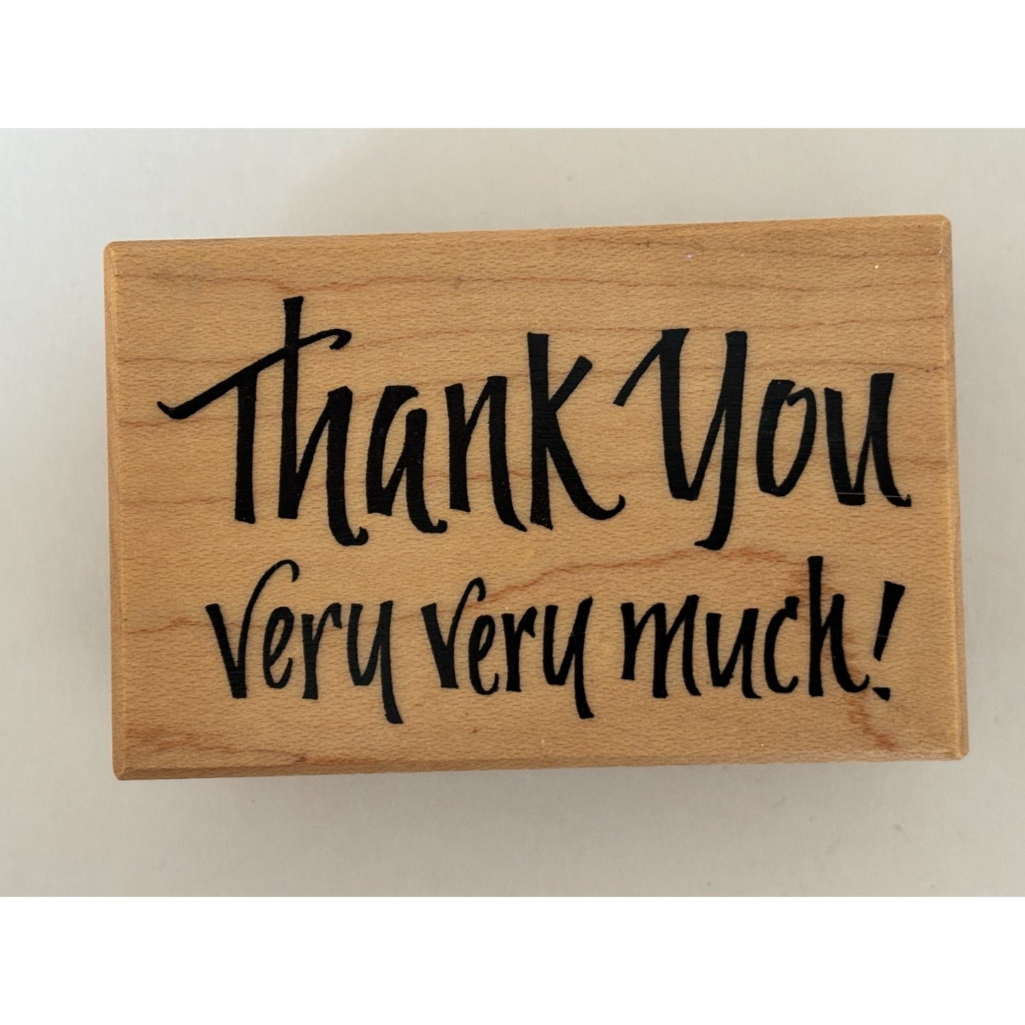 PSX Rubber Stamp Thank You Very Much Sentiment Card Making Words Wood Mounted