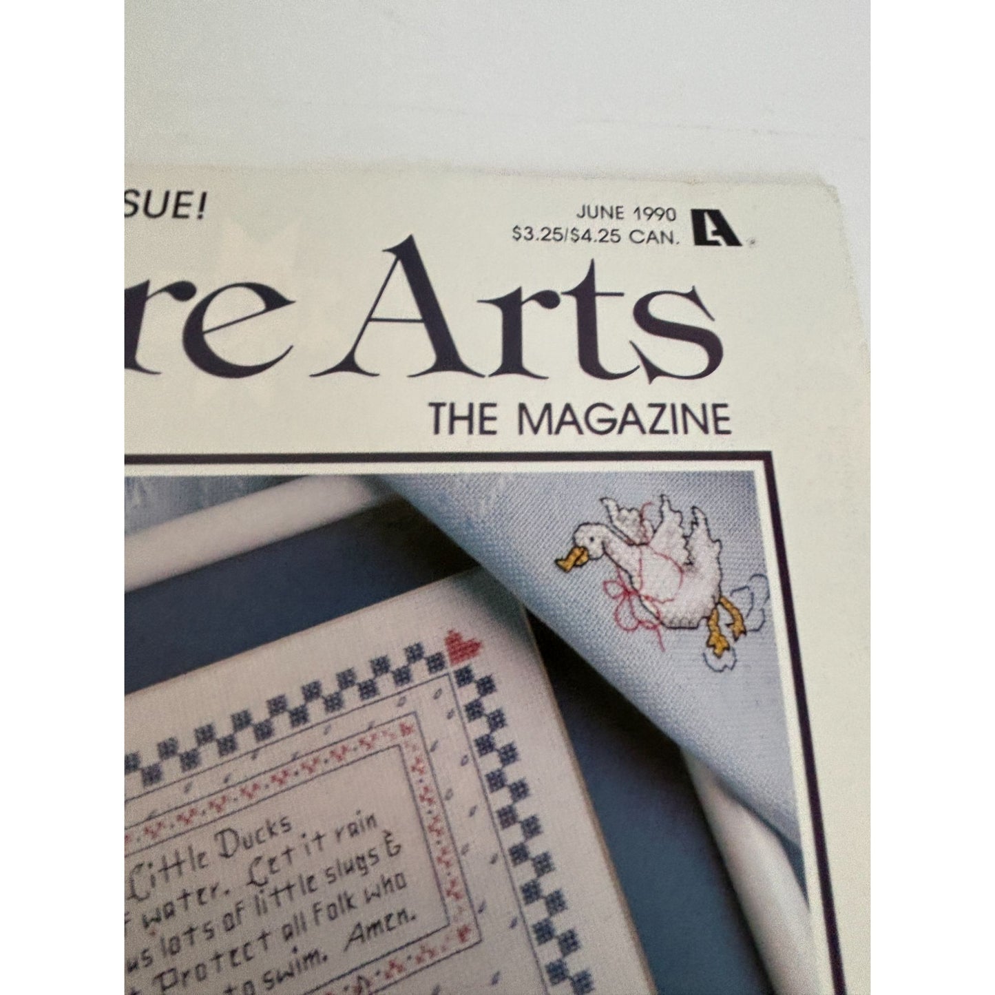Leisure Arts Magazine June 1990 Cross Stitch Sweater Embroidery Crochet Doily