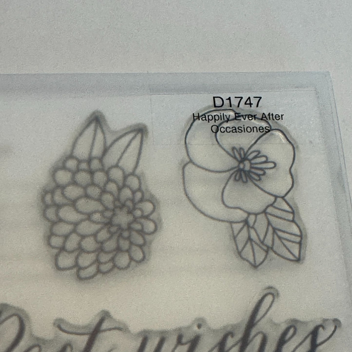 CTMH My Acrylix Acrylic Stamp Set D1747 Happily Ever After Wedding Card Making
