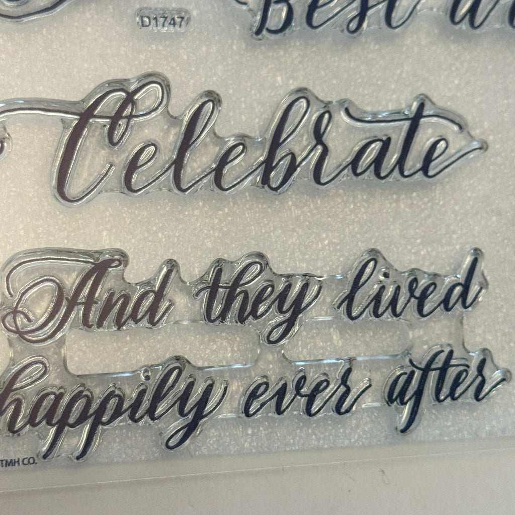 CTMH My Acrylix Acrylic Stamp Set D1747 Happily Ever After Wedding Card Making