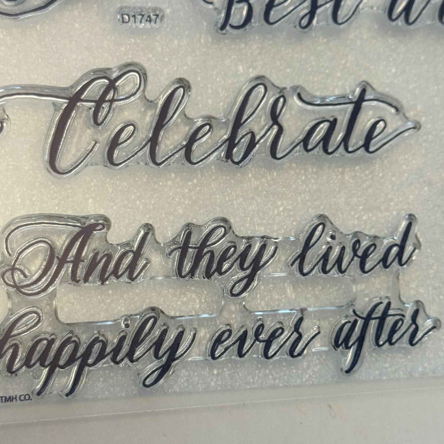 CTMH My Acrylix Acrylic Stamp Set D1747 Happily Ever After Wedding Card Making