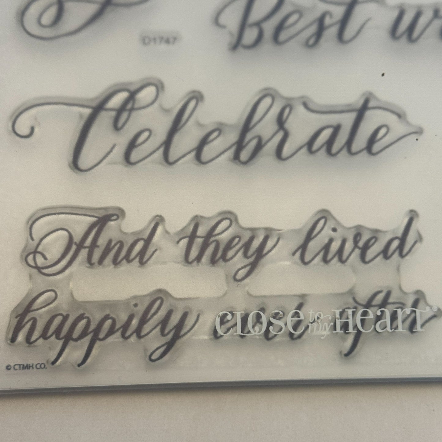 CTMH My Acrylix Acrylic Stamp Set D1747 Happily Ever After Wedding Card Making
