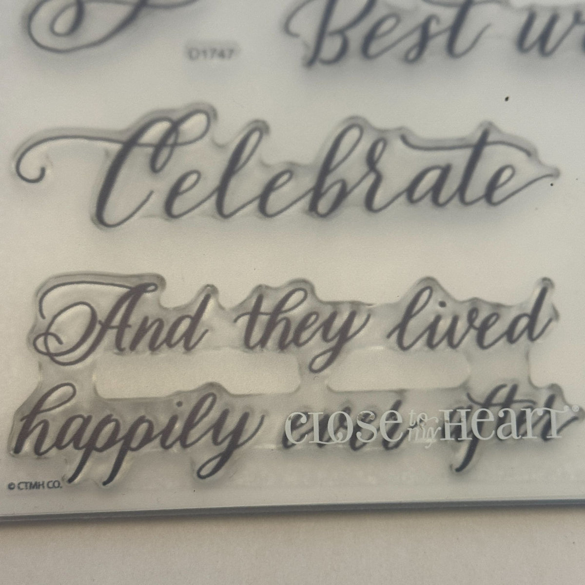 CTMH My Acrylix Acrylic Stamp Set D1747 Happily Ever After Wedding Card Making