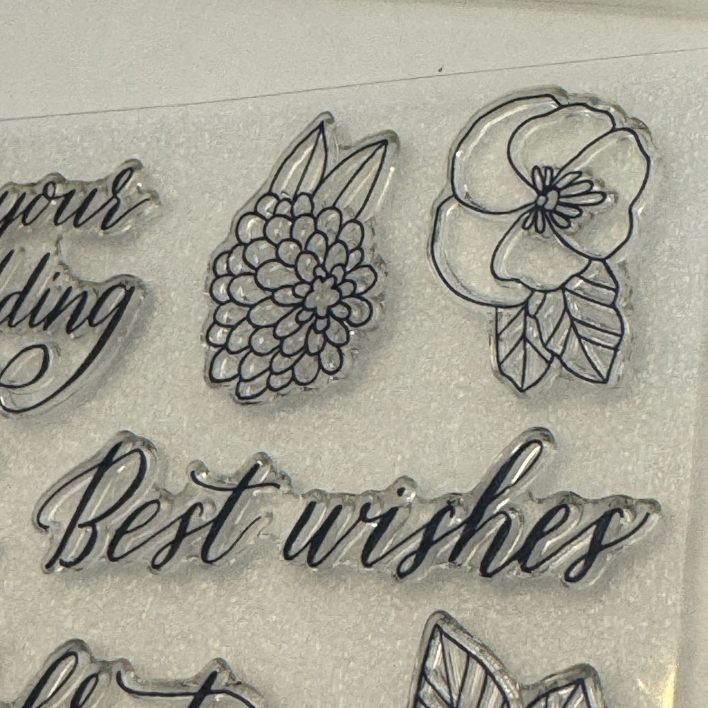 CTMH My Acrylix Acrylic Stamp Set D1747 Happily Ever After Wedding Card Making