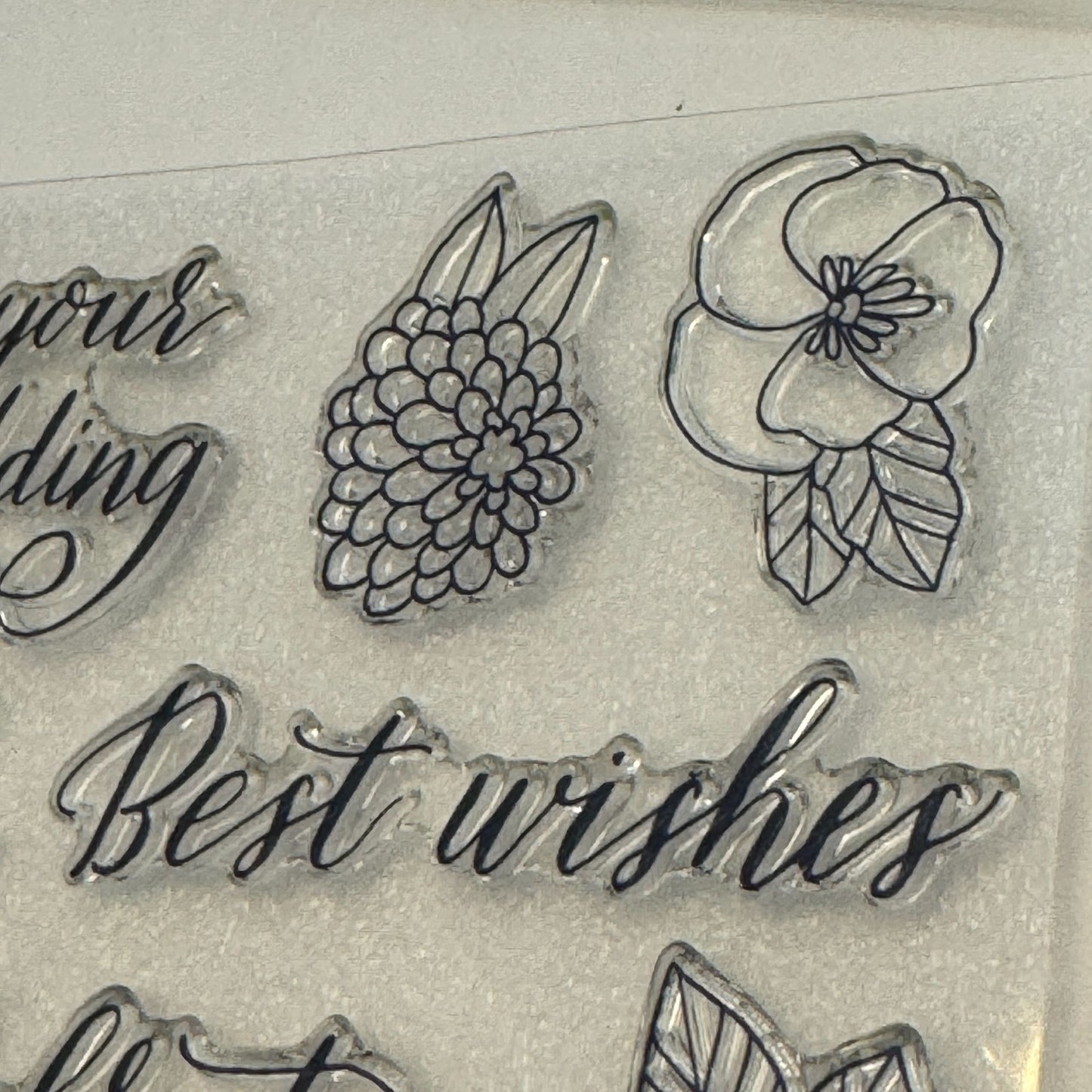 CTMH My Acrylix Acrylic Stamp Set D1747 Happily Ever After Wedding Card Making