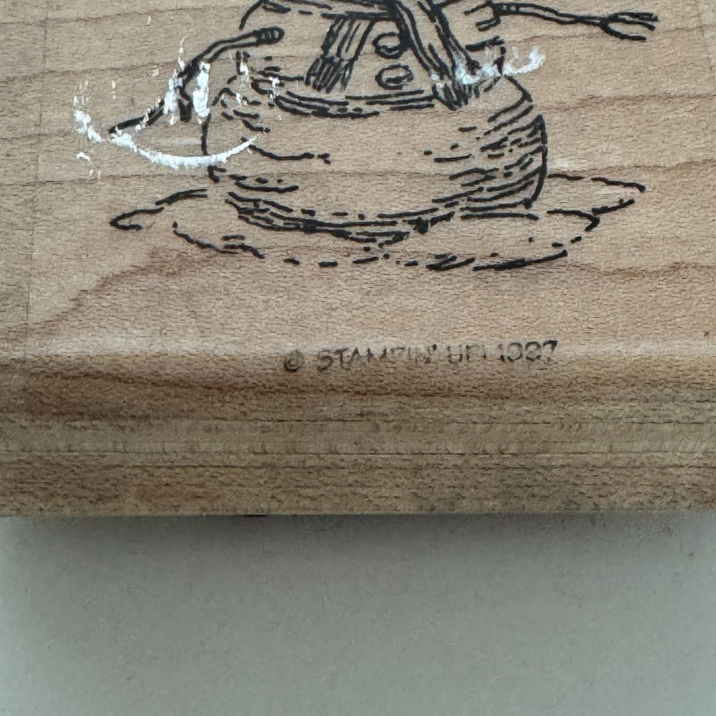 Stampin Up Rubber Stamp Snowman Scarf Hat Christmas Card Making Holiday Craft