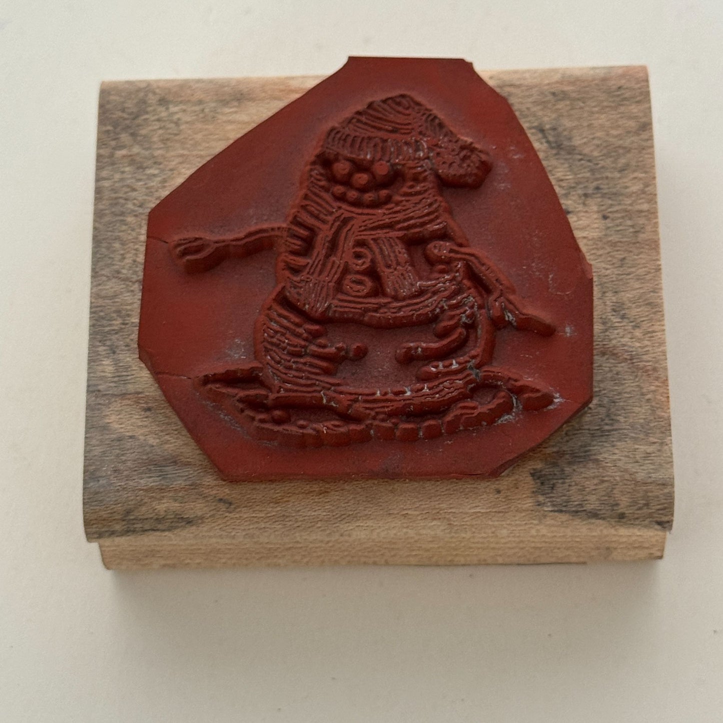 Stampin Up Rubber Stamp Snowman Scarf Hat Christmas Card Making Holiday Craft