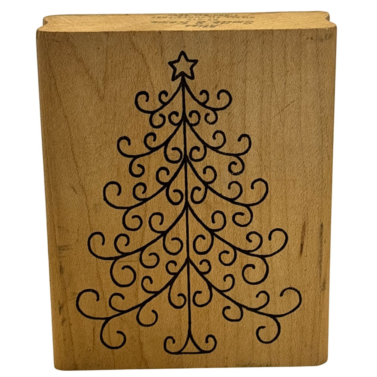 Alias Smith Rowe Rubber Stamp Filigree Christmas Tree Holiday Card Making