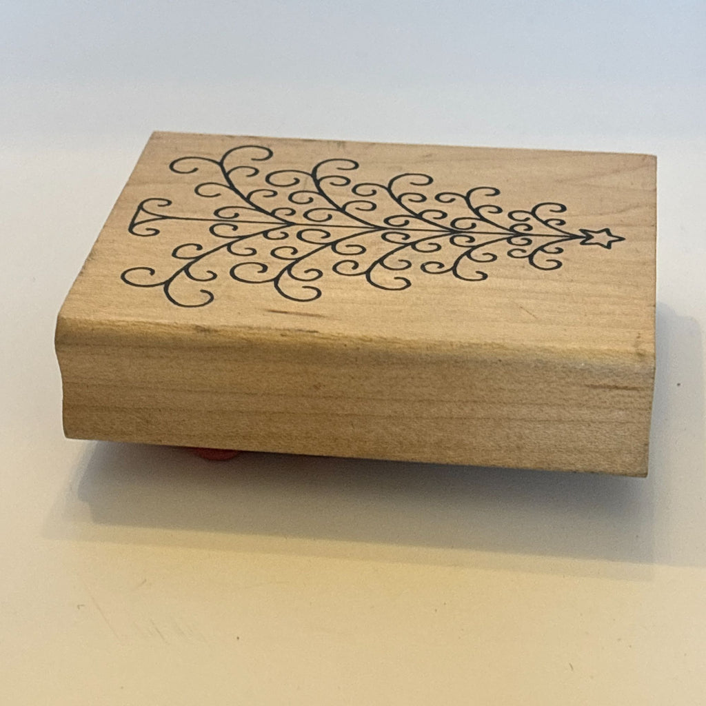 Alias Smith Rowe Rubber Stamp Filigree Christmas Tree Holiday Card Making