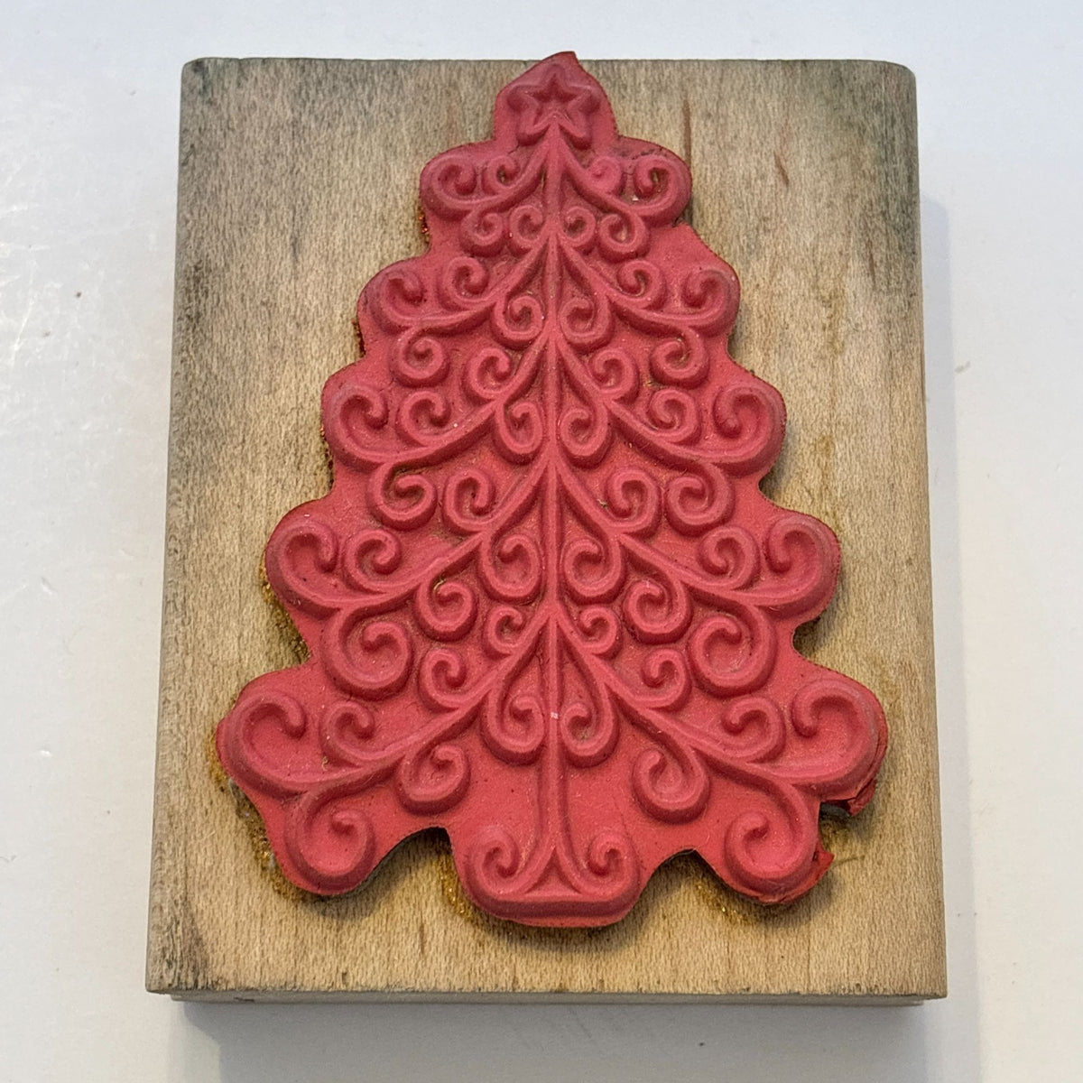 Alias Smith Rowe Rubber Stamp Filigree Christmas Tree Holiday Card Making