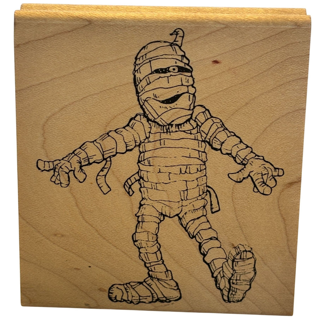 Max Mummy Rubber Stamp Halloween Bandaged Monster Get Well Soon Card Making Walk Funny