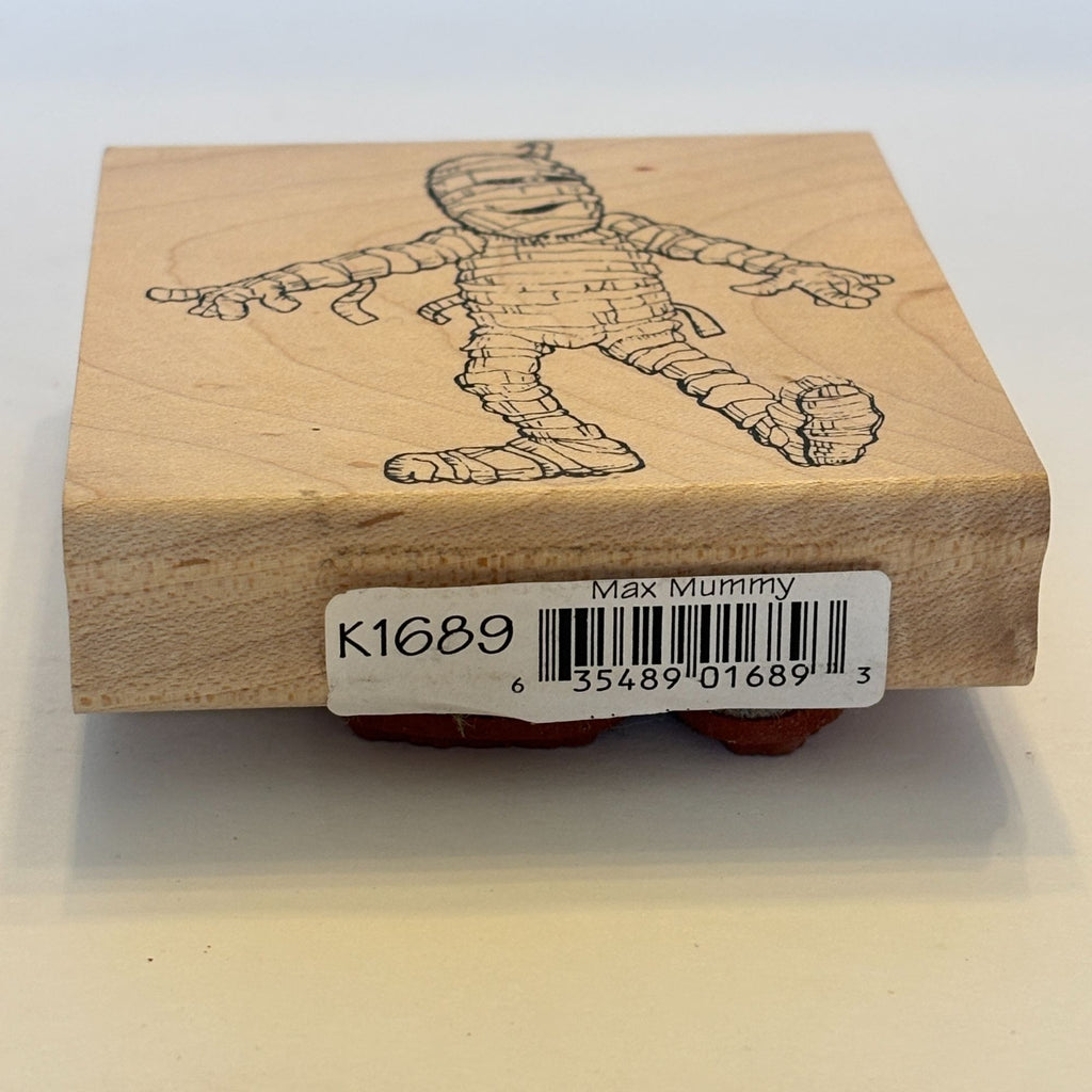 Max Mummy Rubber Stamp Halloween Bandaged Monster Get Well Soon Card Making Walk Funny