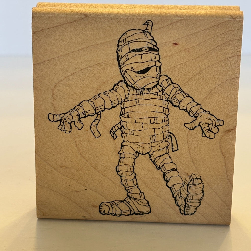 Max Mummy Rubber Stamp Halloween Bandaged Monster Get Well Soon Card Making Walk Funny