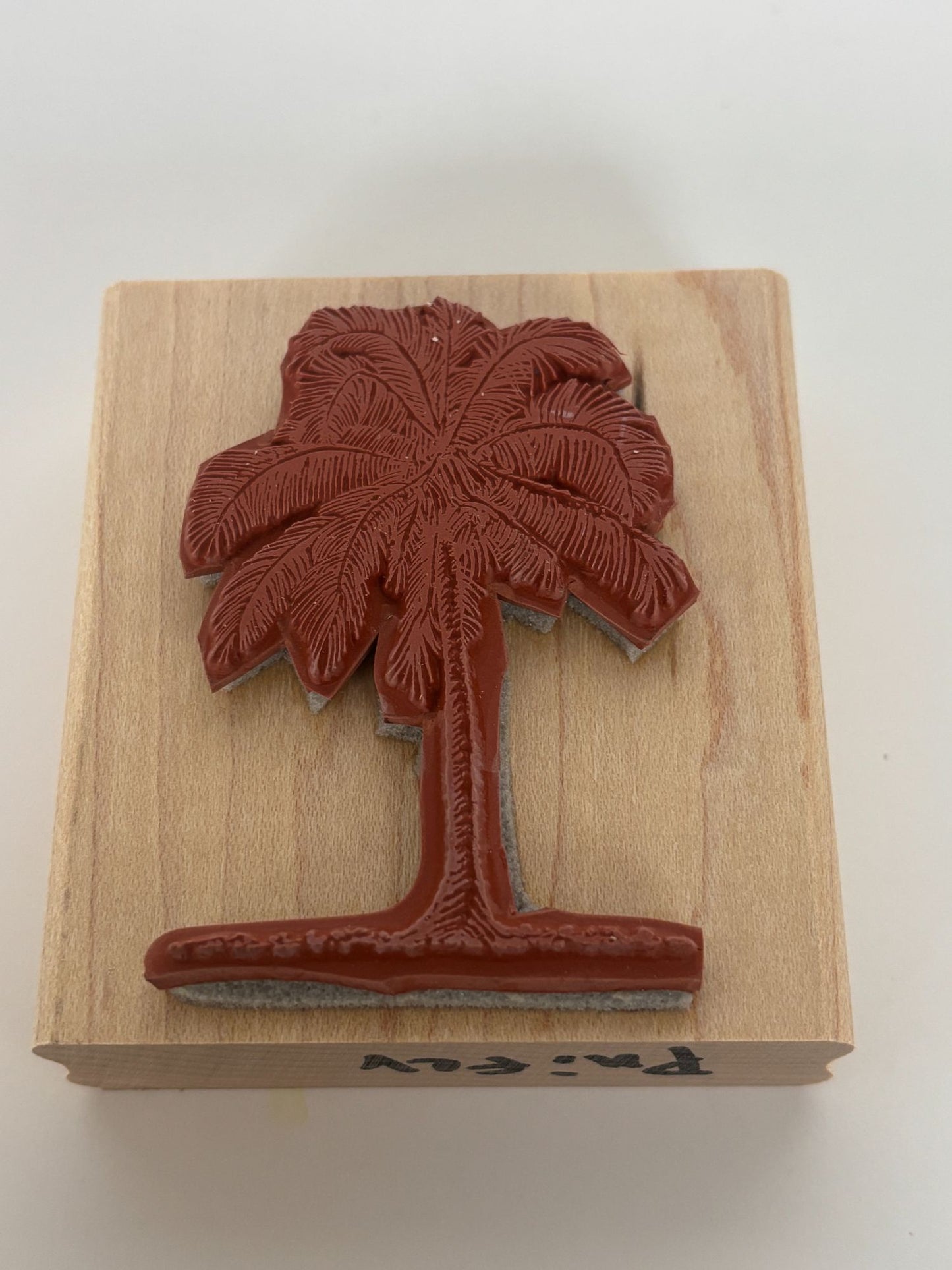 Stampin Up Rubber Stamp Palm Tree Tropical Beach Vacation Card Making Craft Wood