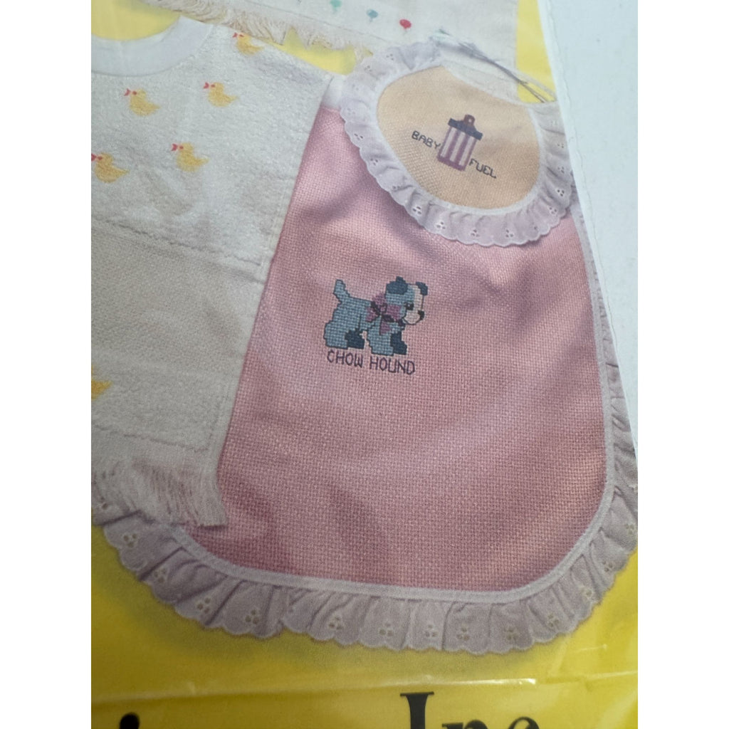 Jeanette Crews Designs Cross Stitch Pattern Baby Bibs Crafters Pride Cat Dog 416