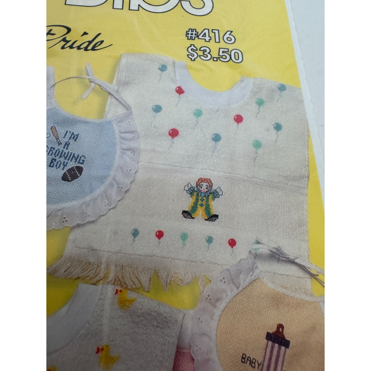 Jeanette Crews Designs Cross Stitch Pattern Baby Bibs Crafters Pride Cat Dog 416