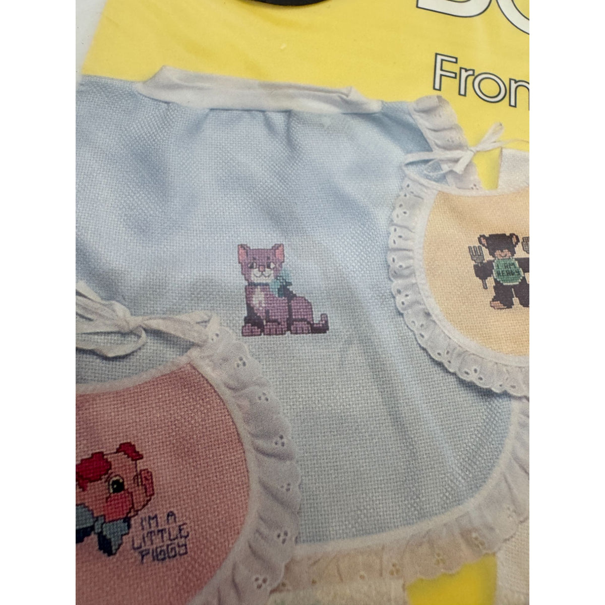 Jeanette Crews Designs Cross Stitch Pattern Baby Bibs Crafters Pride Cat Dog 416