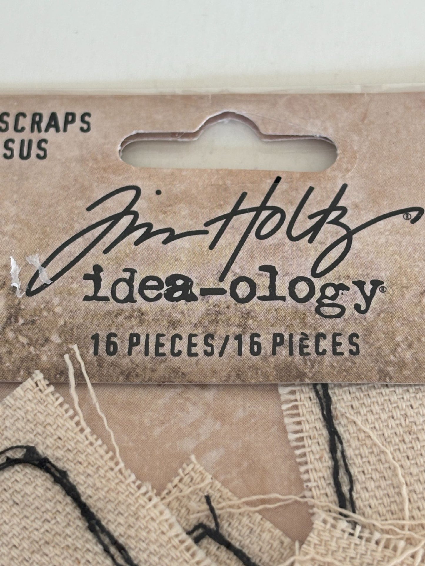 Tim Holtz Idea-Ology Stitched Scraps Fabric Embellishments Junk Journaling Craft