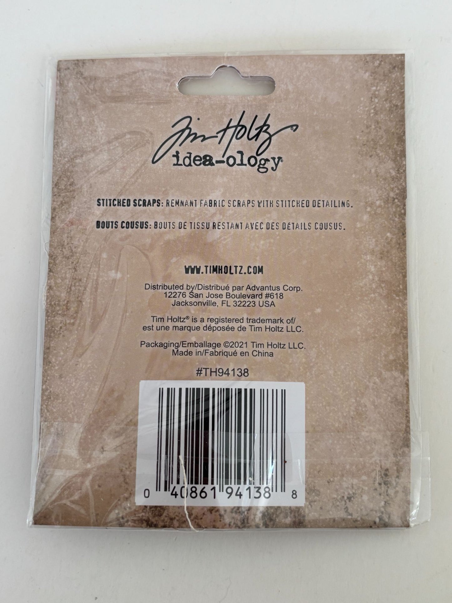 Tim Holtz Idea-Ology Stitched Scraps Fabric Embellishments Junk Journaling Craft