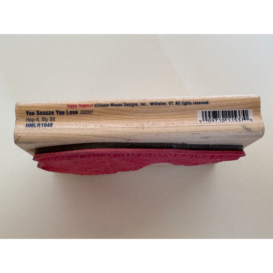 Stampabilities House Mouse Rubber Stamp You Snooze You Lose Ice Cream Rabbit Fun