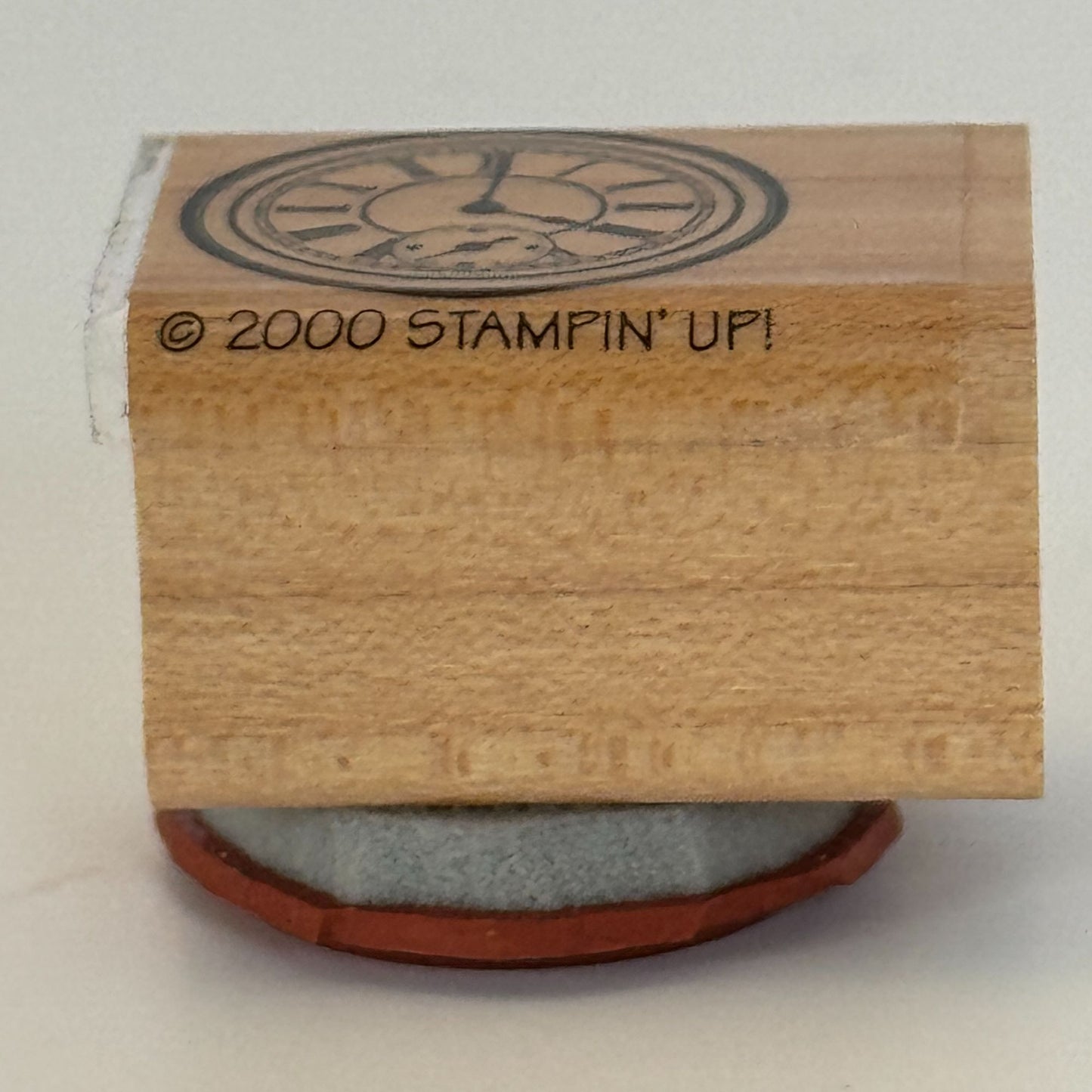 Stampin Up Rubber Stamp Roman Numeral Clock Steampunk Card Making Time Wooden