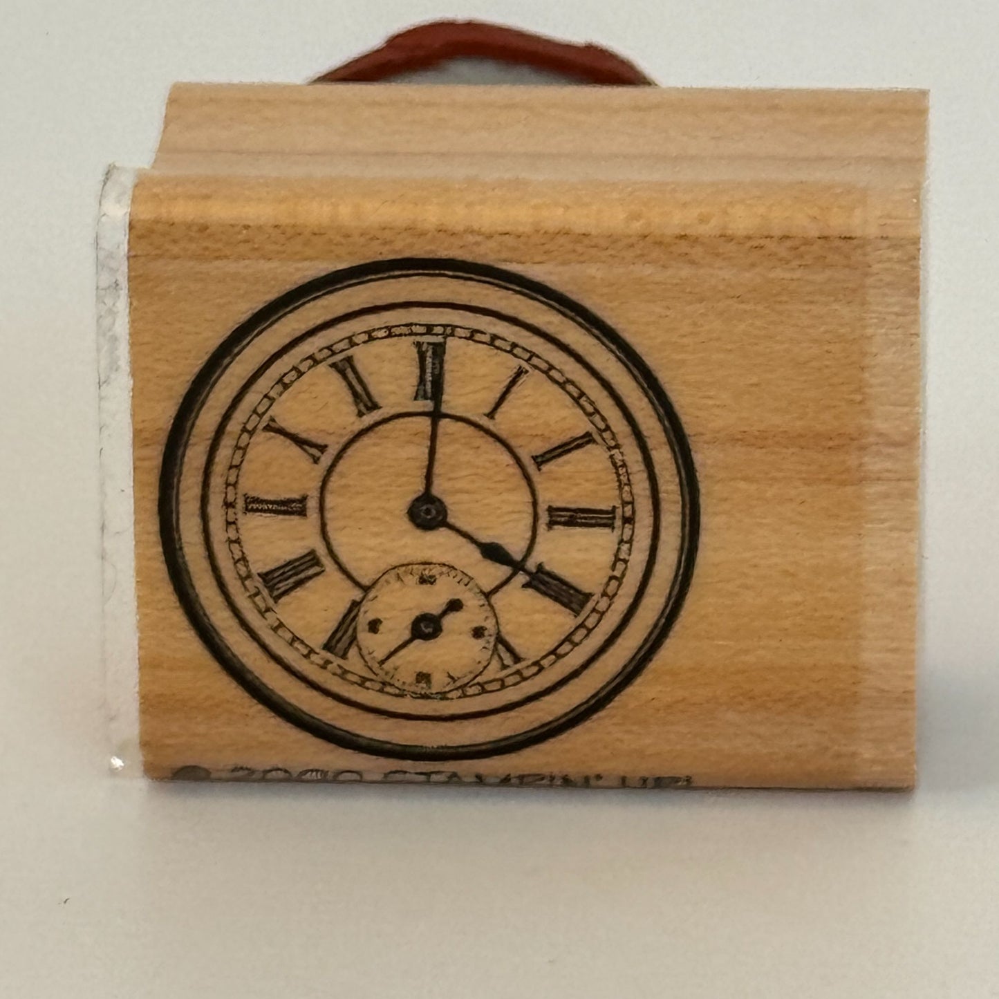 Stampin Up Rubber Stamp Roman Numeral Clock Steampunk Card Making Time Wooden