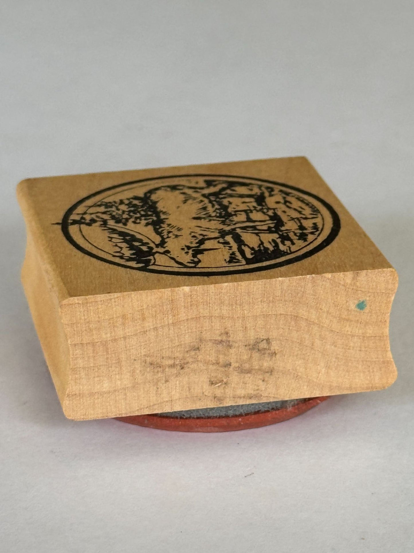 Northwoods Rubber Stamp Moose Circle Forest Woods Nature Animal Outdoors Alaska