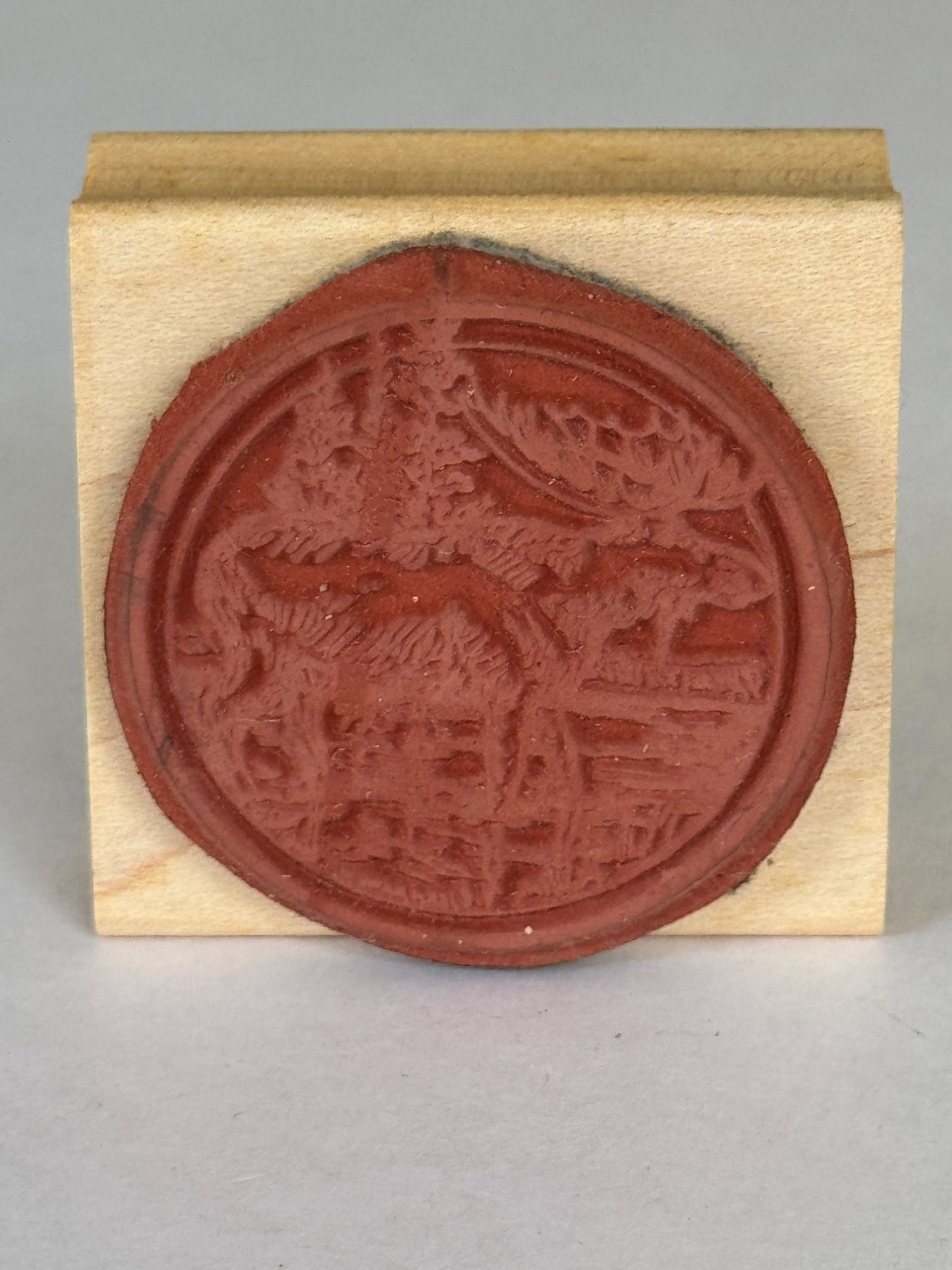 Northwoods Rubber Stamp Moose Circle Forest Woods Nature Animal Outdoors Alaska