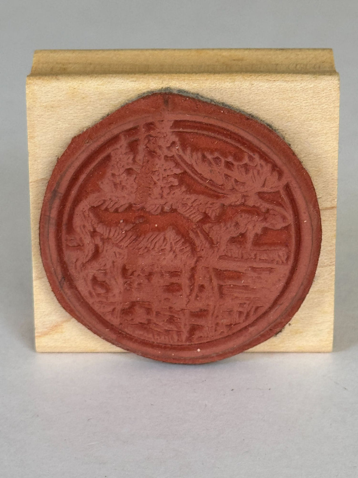 Northwoods Rubber Stamp Moose Circle Forest Woods Nature Animal Outdoors Alaska