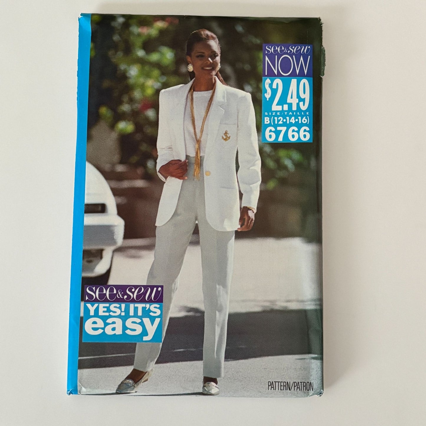 Butterick Sewing Pattern 6766 90s Power Suit Corporate Core Minimalist 12-16 Uncut 1990s Blazer