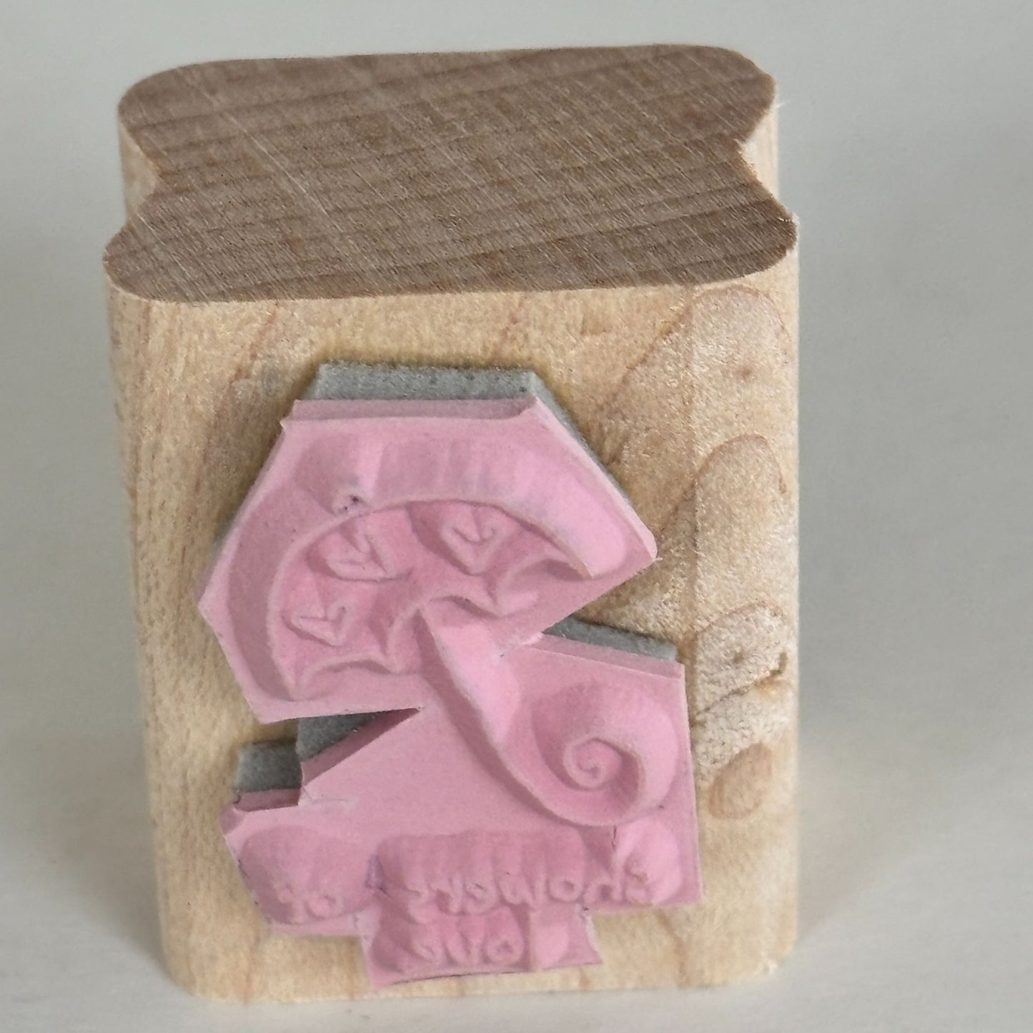 Stampin Up Rubber Stamp Showers of Love Umbrella Cardmaking Words Baby Shower Sentiment