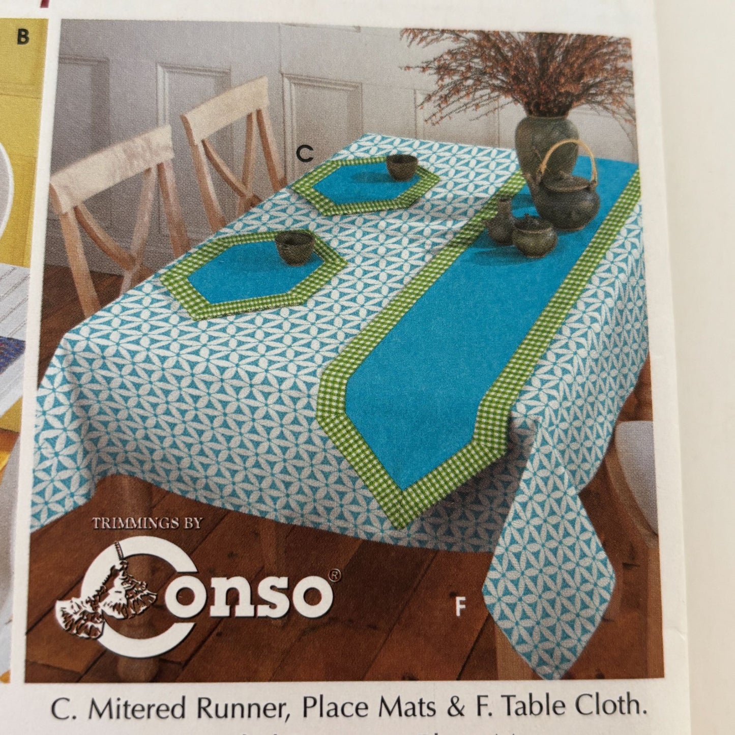 Simplicity Home Decorating Sewing Pattern 5530 Table Top Accessories Chair Pad