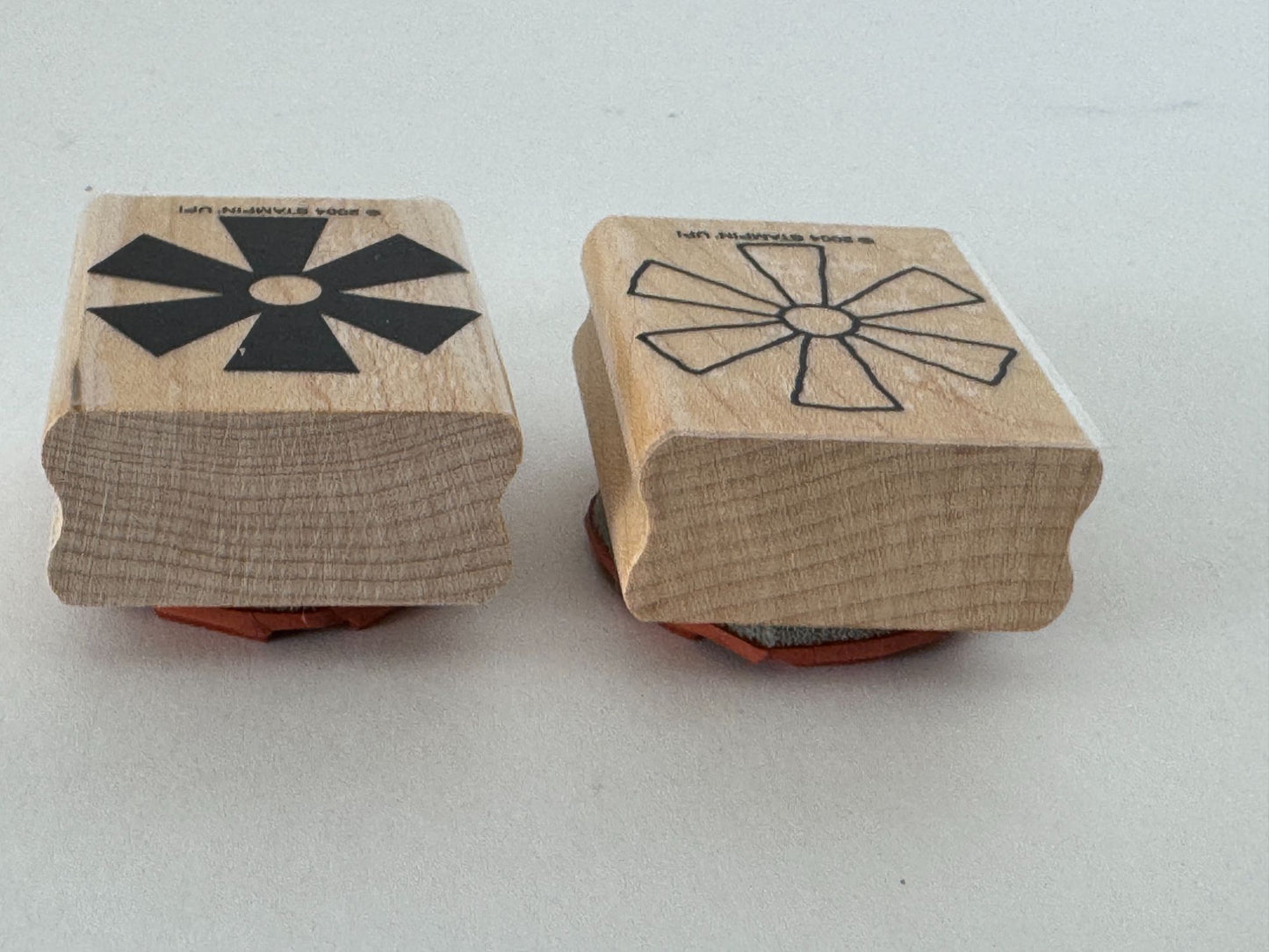 Stampin Up Rubber Stamps Flower Two Step Shape Pinwheel  Wind Mill Card Making