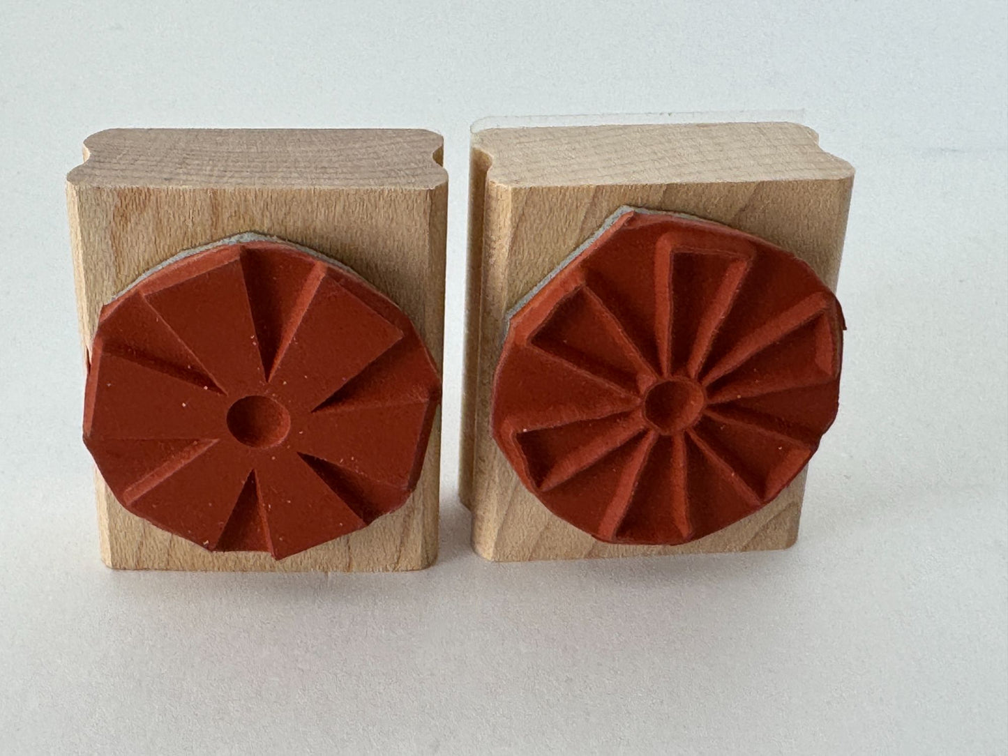 Stampin Up Rubber Stamps Flower Two Step Shape Pinwheel  Wind Mill Card Making