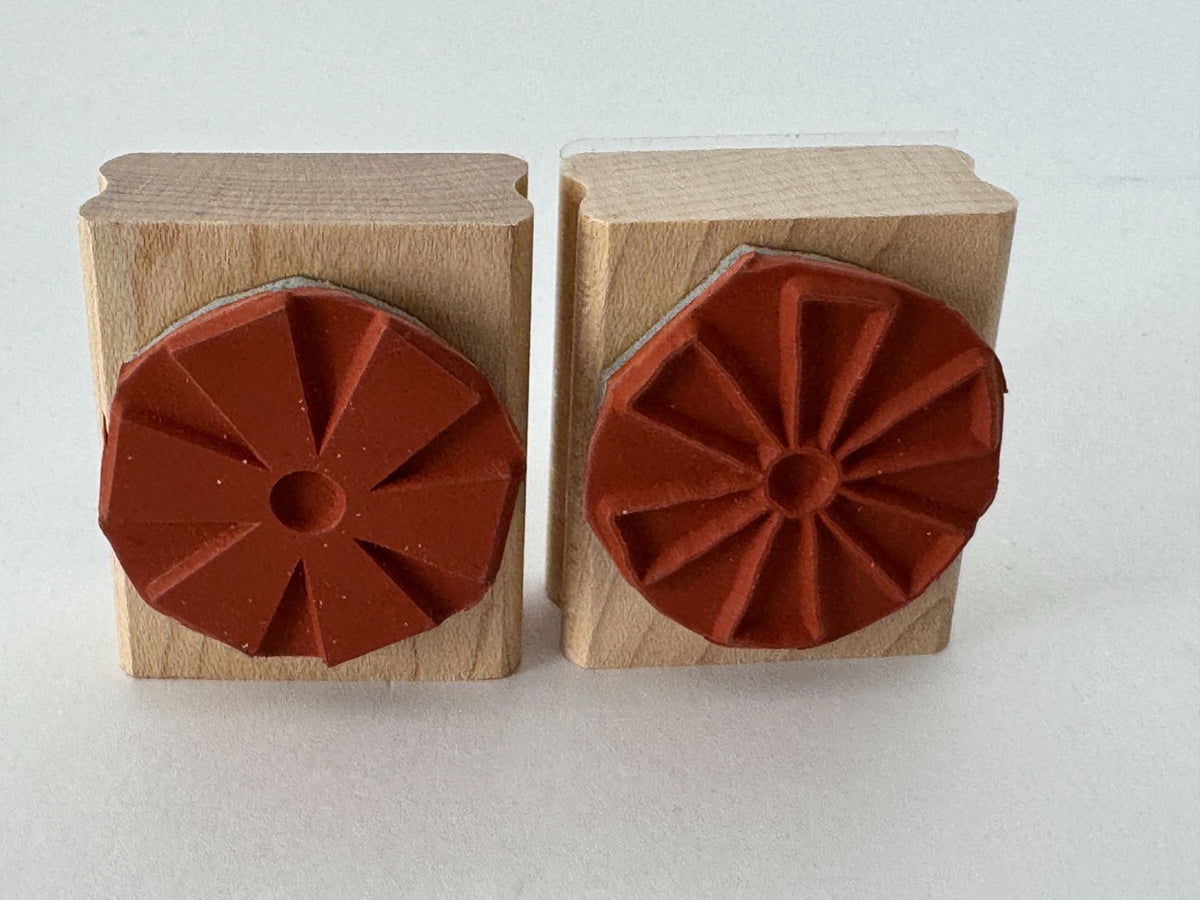 Stampin Up Rubber Stamps Flower Two Step Shape Pinwheel  Wind Mill Card Making