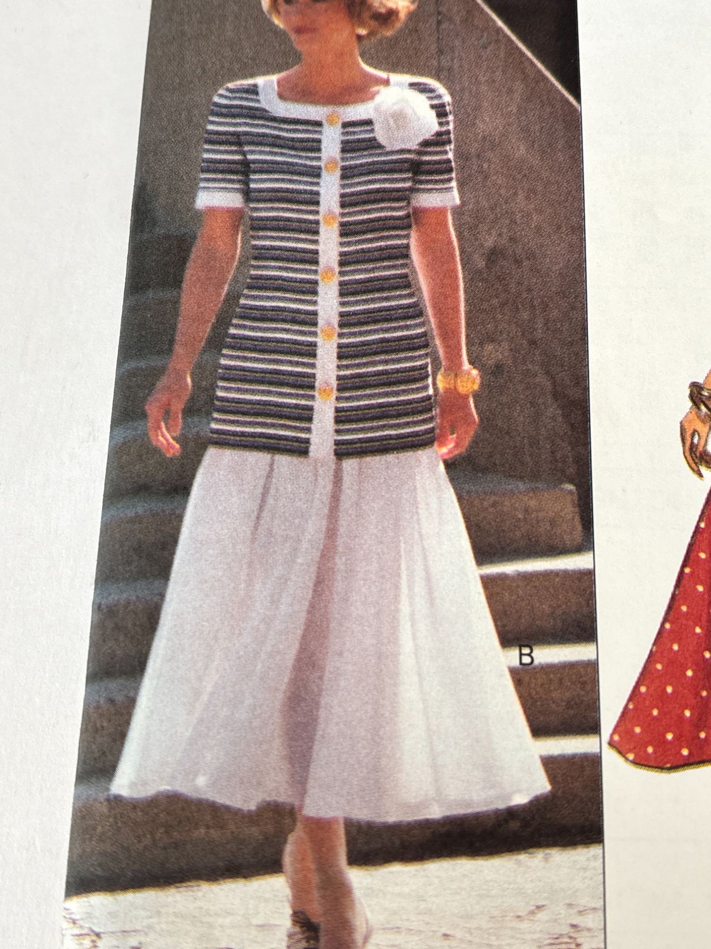Butterick Sewing Pattern 6636 Misses Top and Skirt Career Work 1990s 6 8 10 UC