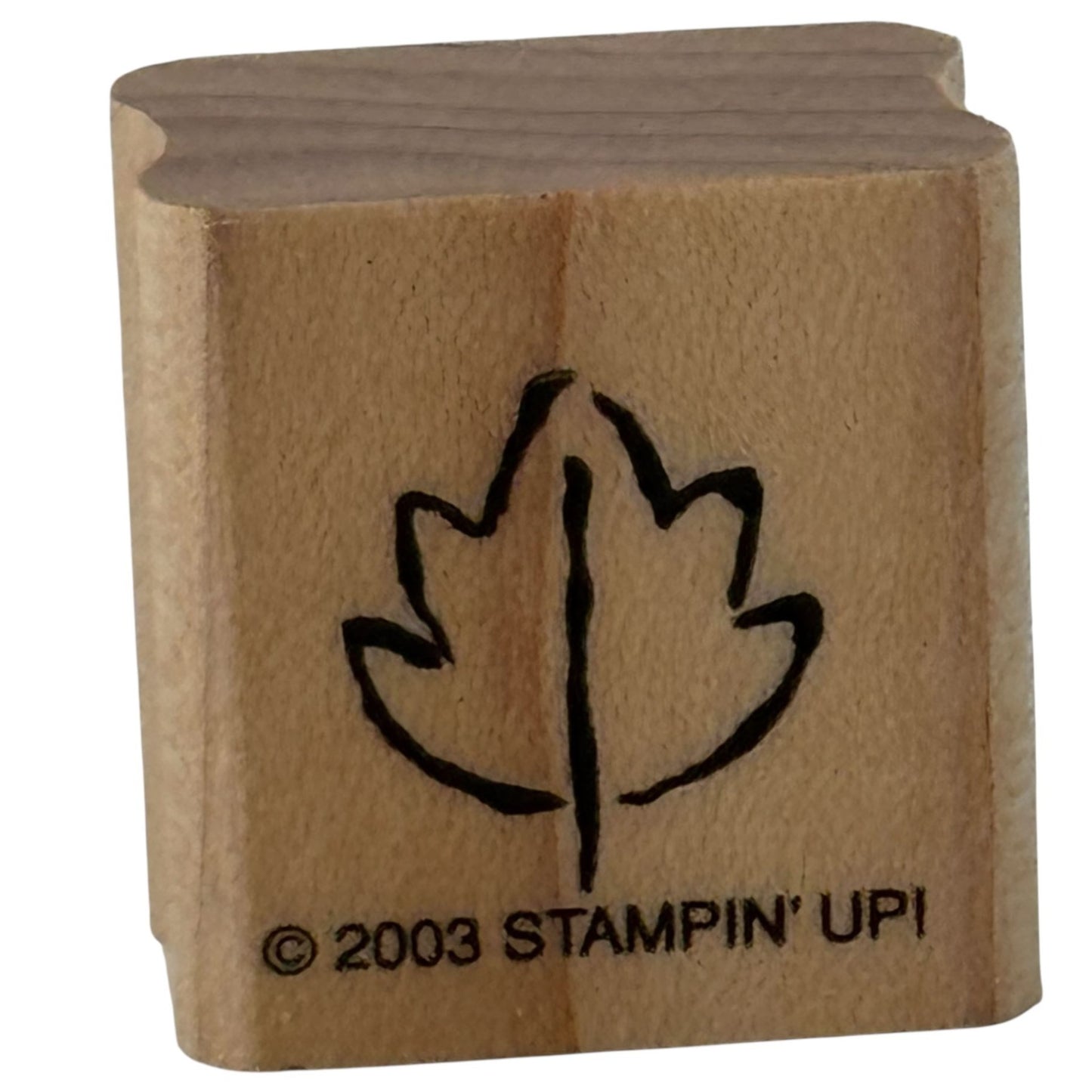 Stampin Up Rubber Stamp Maple Leaf Fall Card Making Nature Outdoors Wood Mounted