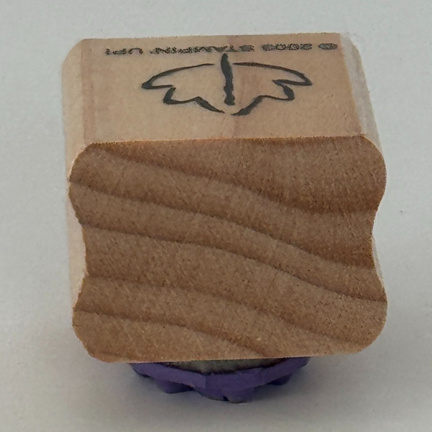 Stampin Up Rubber Stamp Maple Leaf Fall Card Making Nature Outdoors Wood Mounted